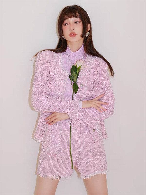 [Tan] Korean style small fragrance hairline ins short coat ys2-a2422\zxl