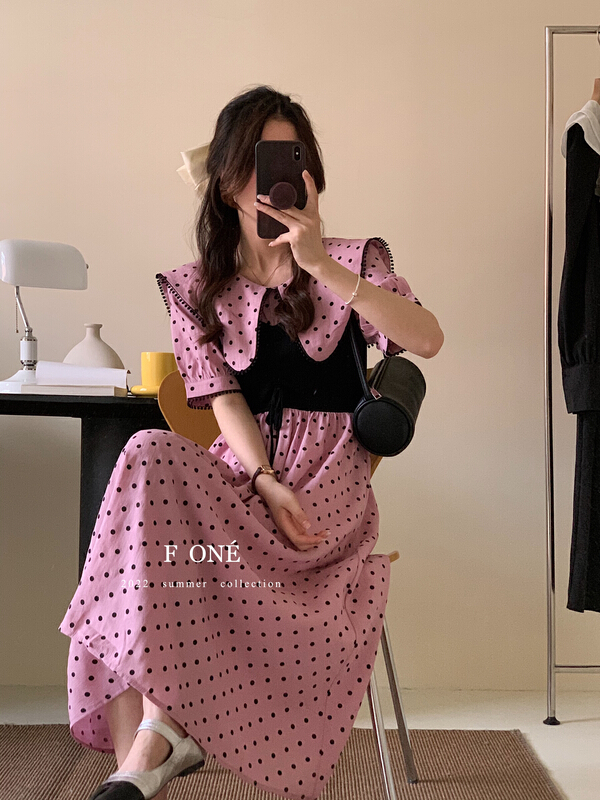 [f one] Korean aging slim baby neck dress 66226\wpl