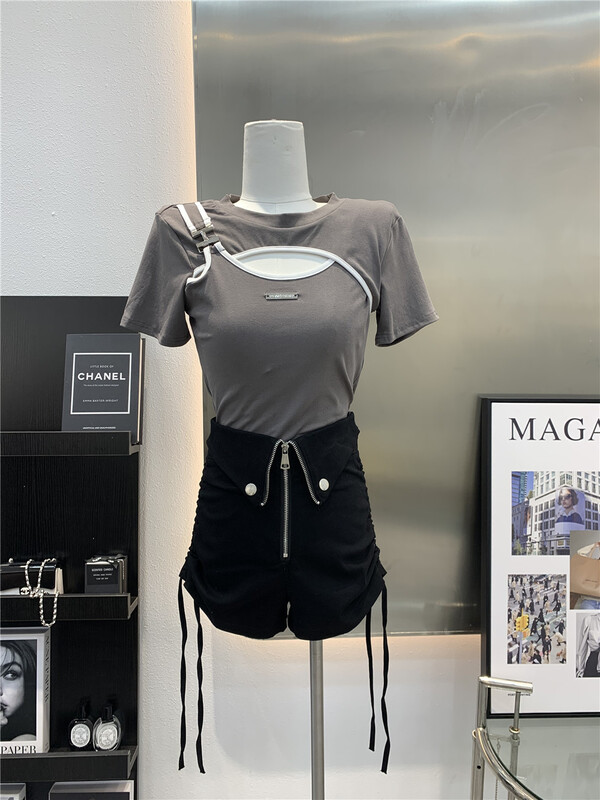 [Linna] slim and versatile solid casual shorts 90127\jj
