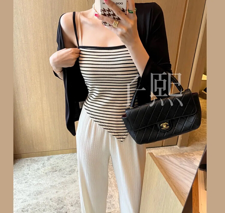 [1to3] stripe simple versatile vest / sling 8128\lsw