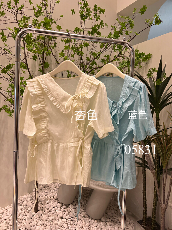 [u-grain] sweet fashion agaric lace up shirt 05831\fhx