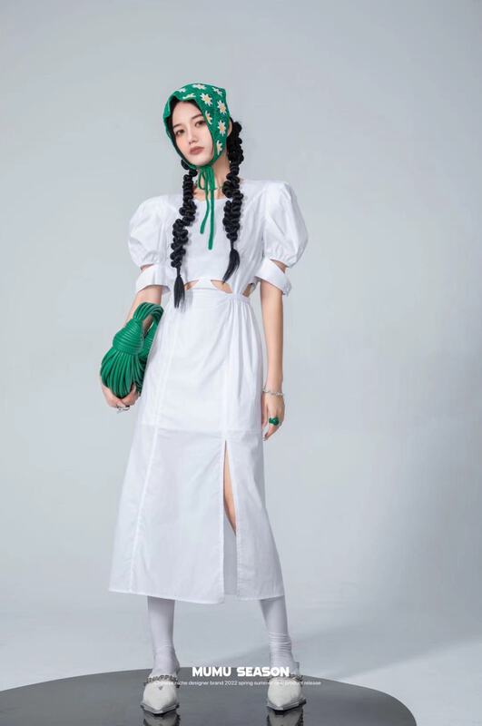 [Mumu session] hollow out fashion careful machine dress 2505\zxl