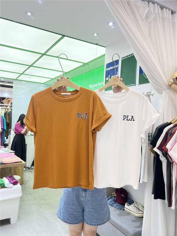 [1986] fashion letters simple print short sleeve T-shirt f2991\lsl
