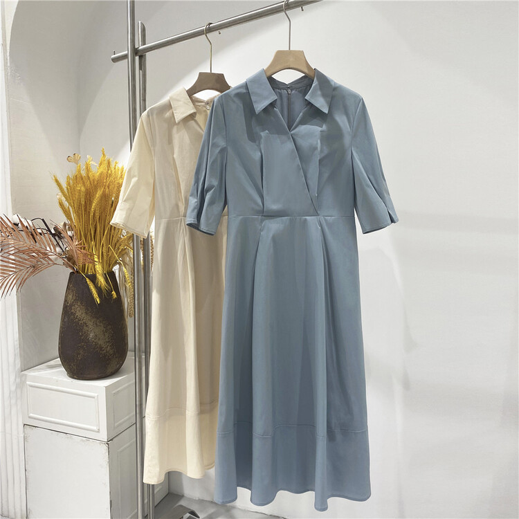 [Dazzi lucky] commuting temperament thin short sleeve dress rmowc24rt5\jj