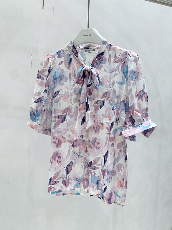 Original price 66.55! [style] temperament jacquard bow shirt 7239\jj
