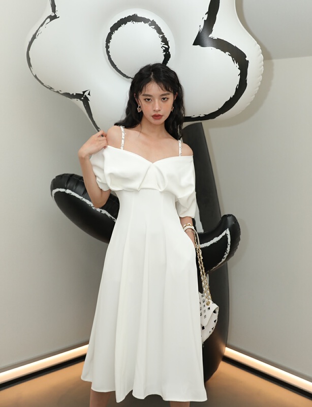 In early summer! [GL] elegant V-neck dress c3009\jj