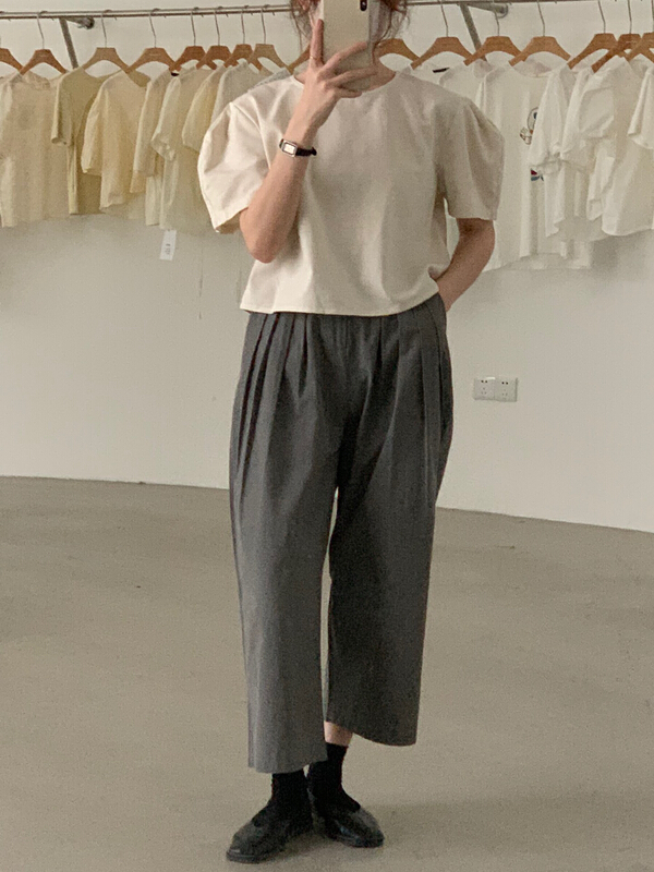 [after 18] round neck age reducing versatile shirt 731\zjy