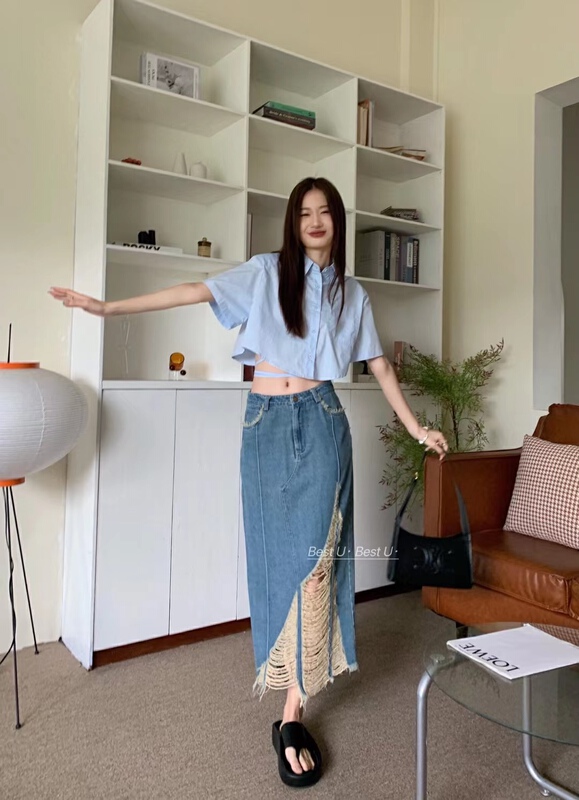[best u] retro design slim skirt 668979\lsw