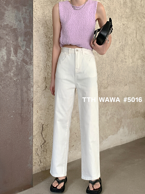 Original price 98.99! [Wawa] Korean casual slim and versatile straight jeans 05016\lsl