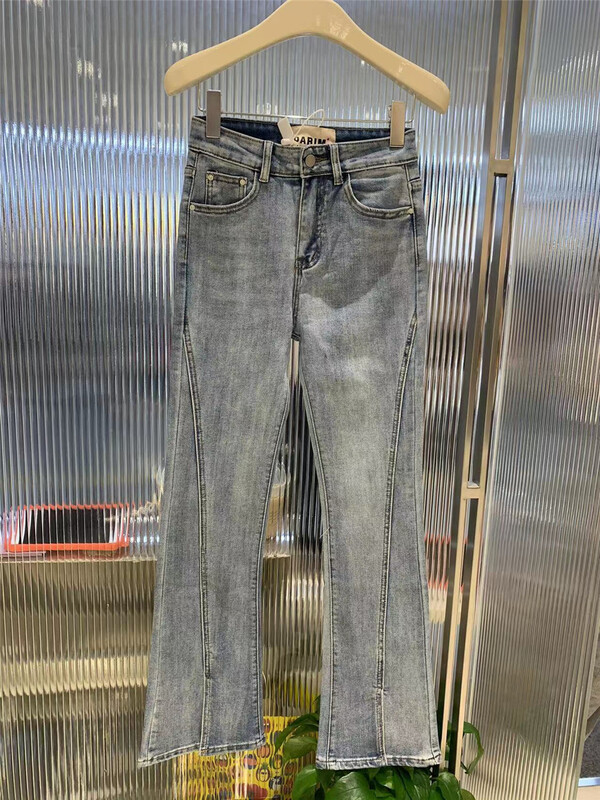 [o not 1] Korean simple split fit jeans ys1-t227\lsw
