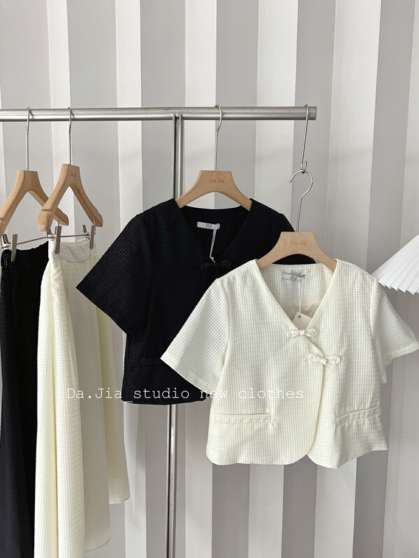 [Dajia] short sleeve solid Korean shirt 22515\zxx
