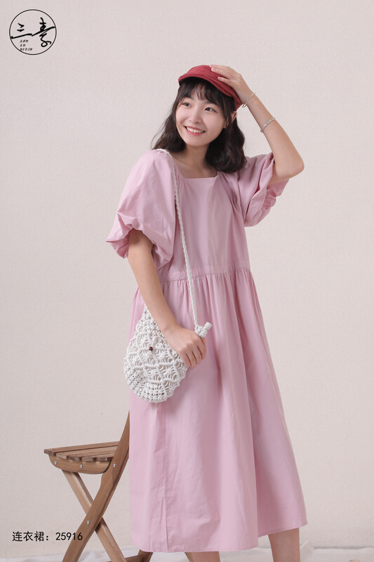 [original three element clothes] simple and elegant retro dress 25916
