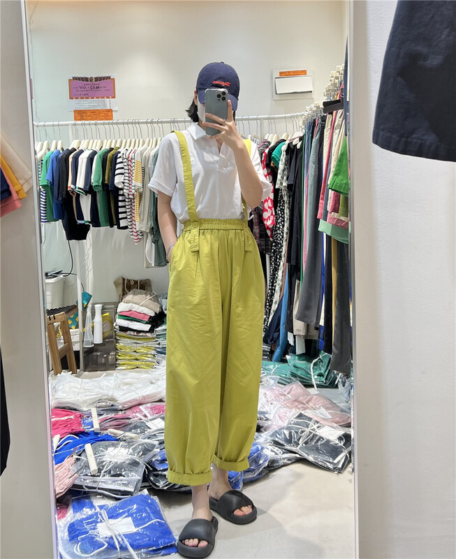 [jito jtengc] Korean version straight tube versatile loose strap pants jx1986\lsl
