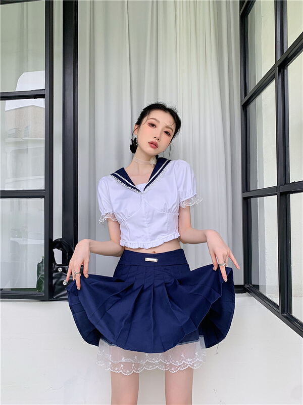 [AC] academic JK pleated skirt 7059\jj