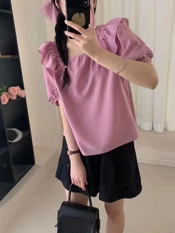 [Duomi] niche design Ruffle shirt 9003\zxl