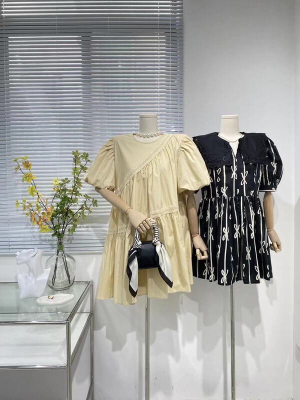 【 rich rich 】 loose round neck bubble sleeve dress 9252\gyj