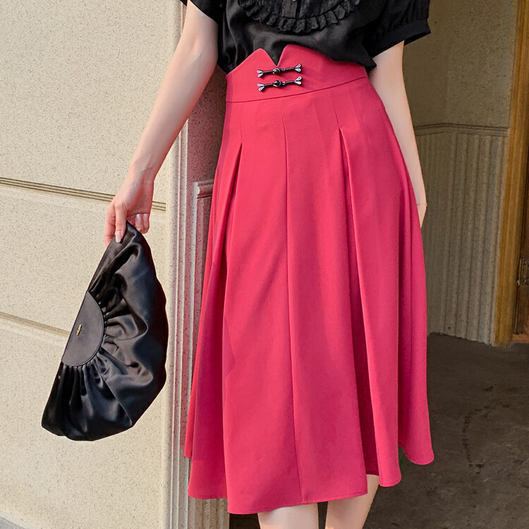 [Hanna inclusive] temperament commuting loose hip covering skirt m3122\xj