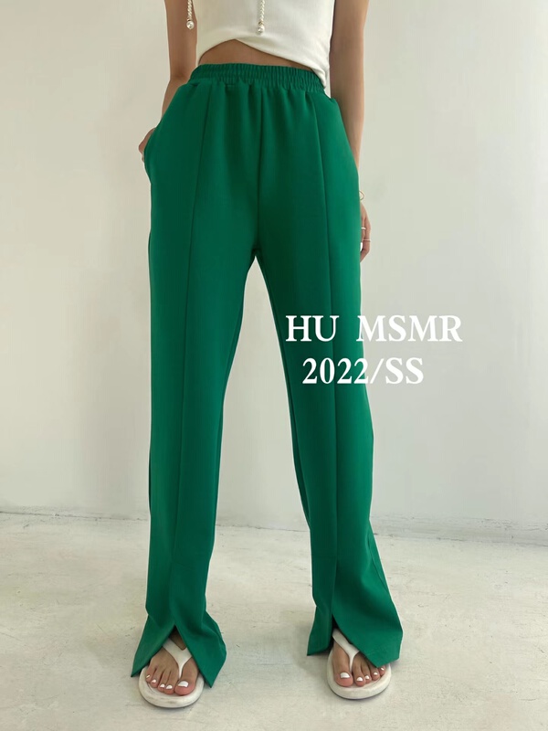 New year in early spring! [Hu] elastic waist clear color wide leg casual pants ys2-6315\zyh