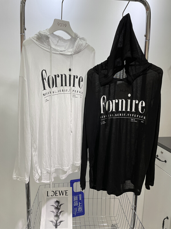 [M.M] simple letter printed hooded sunscreen shirt 8112\l