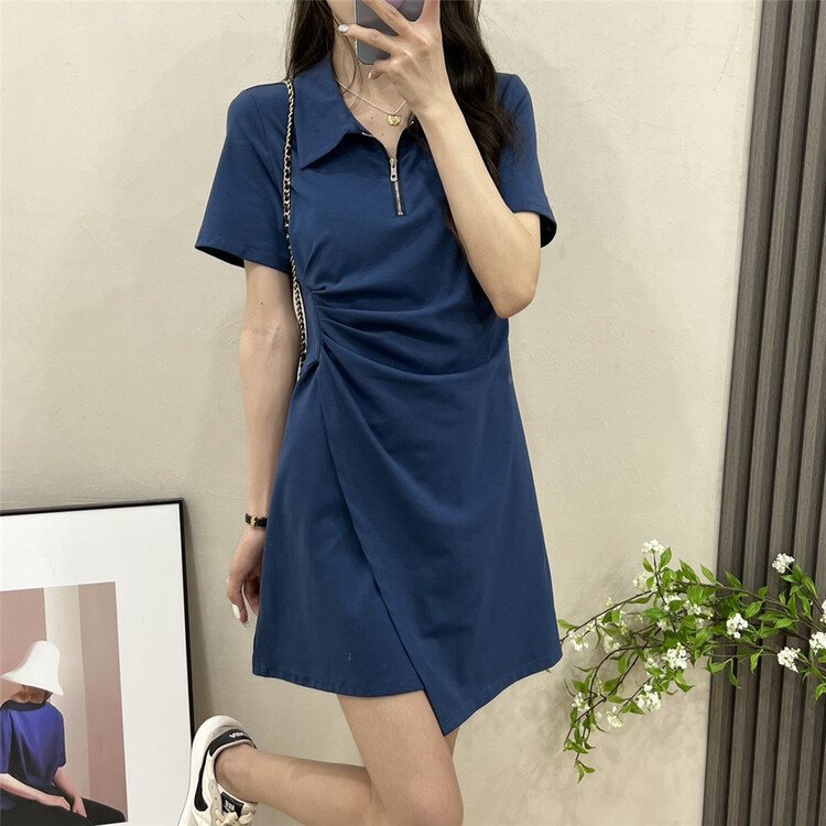 [Lina] fashion slim solid dress 9060\zxx