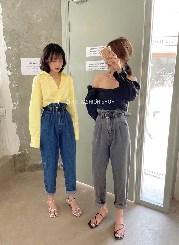 Original price 81.61! [t one] slim, foreign and Korean Harlan jeans (without belt) ys1-6109\lsl