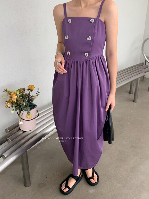 [neihe] age reducing dress with slit design 22318\zxx