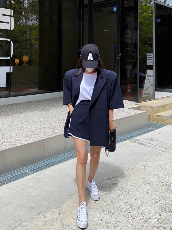 [Yulia] loose and simple suit + comfortable casual pants suit 2259\lsw