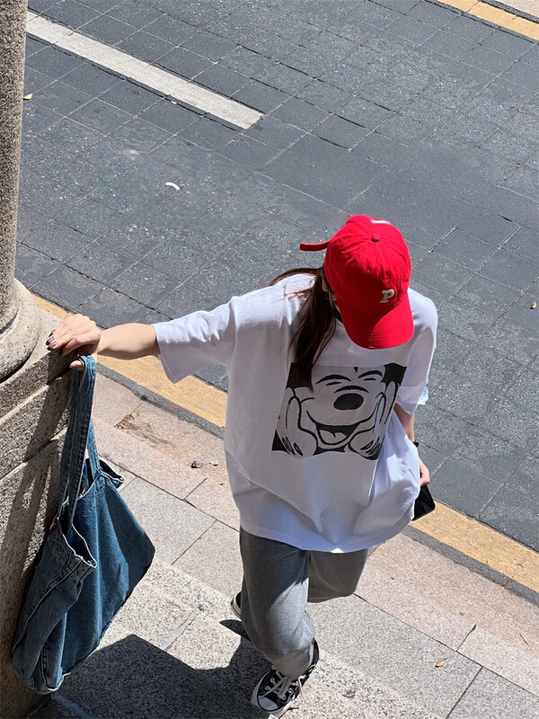 [Shanzhu] Mickey cartoon printed short sleeve T-shirt t208\xyy