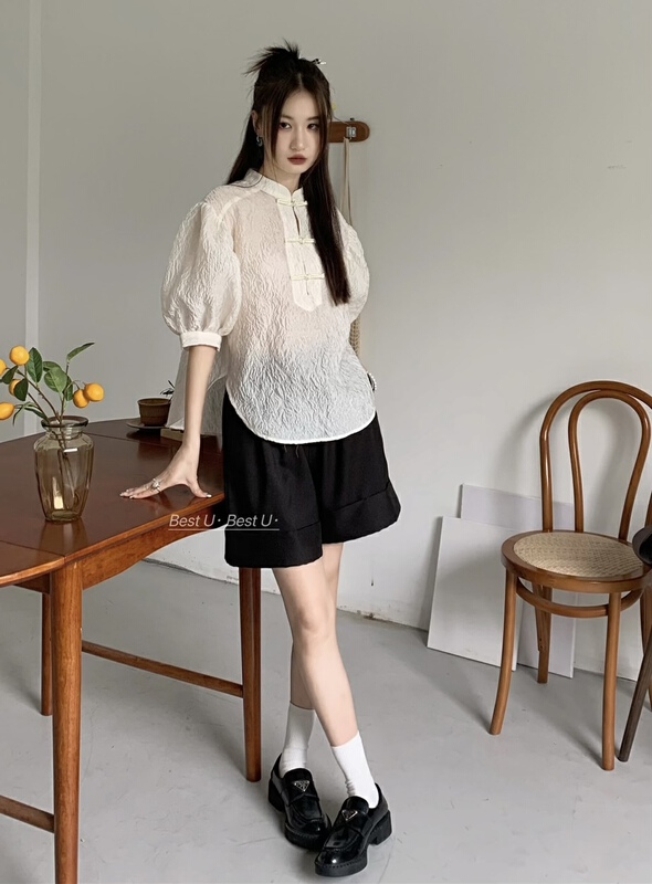 [best u] Korean simple slim casual shorts 60166\lsw