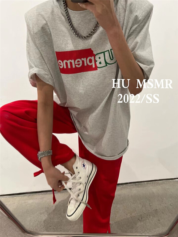 New year in early spring! [Hu] fashion letter printed short sleeve T-shirt 6598\zyh