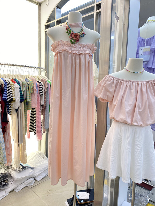 [y.x] temperament neckline Strapless solid dress ys1-2309\hjy