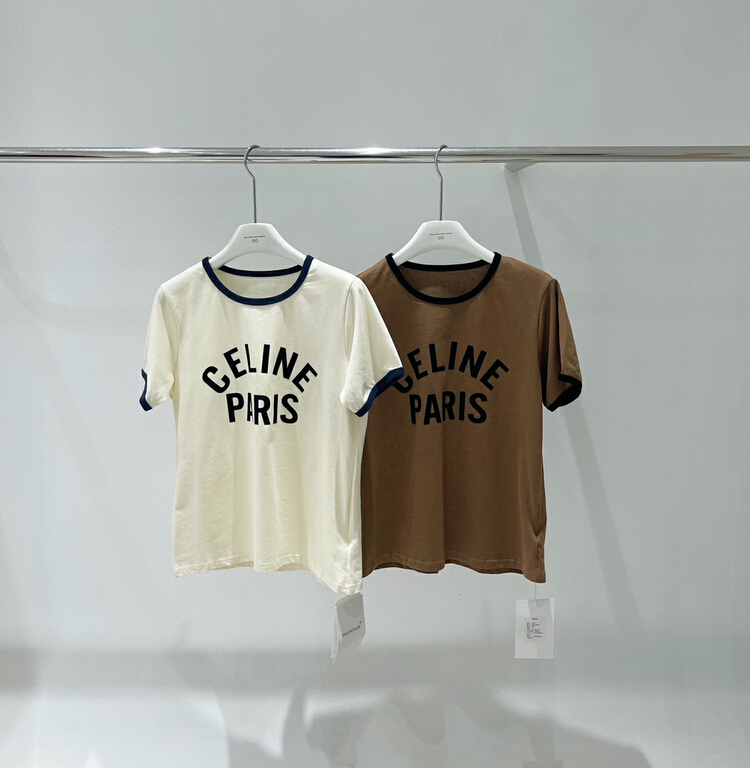 [onivinage oni] versatile contrast letter short sleeve T-shirt ow224n5629