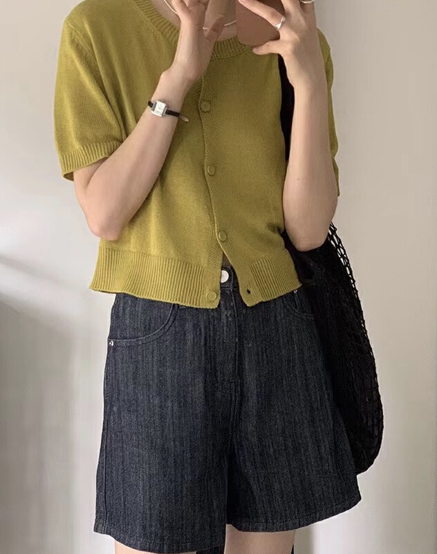 [h2-studio] Korean loose and versatile denim shorts (only shorts) a1028\hbx