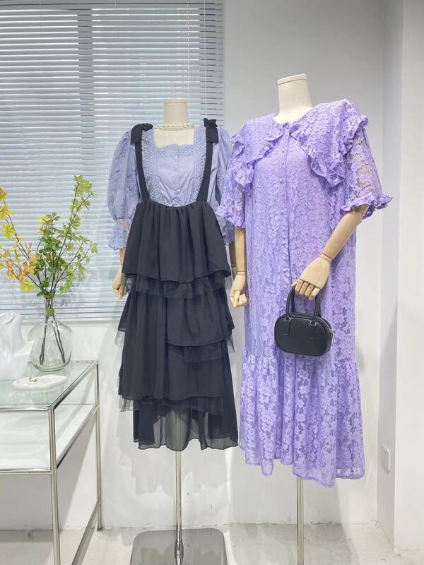 [rich rich] large lapel single breasted solid dress 2535\gyj