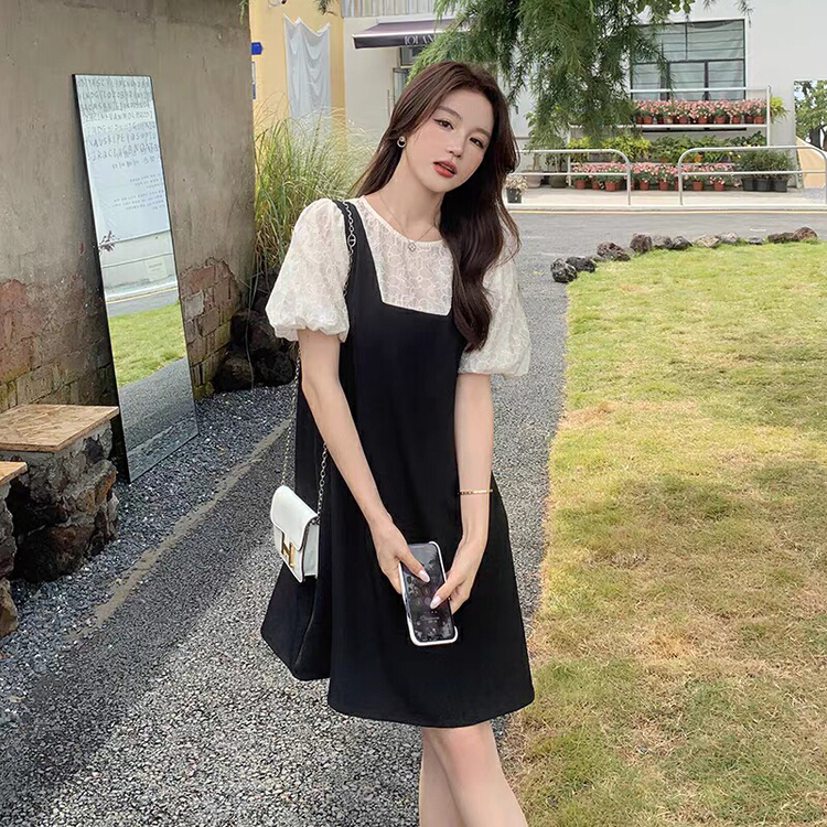 [teem ing] ins design fake two dresses 22t376\hjy