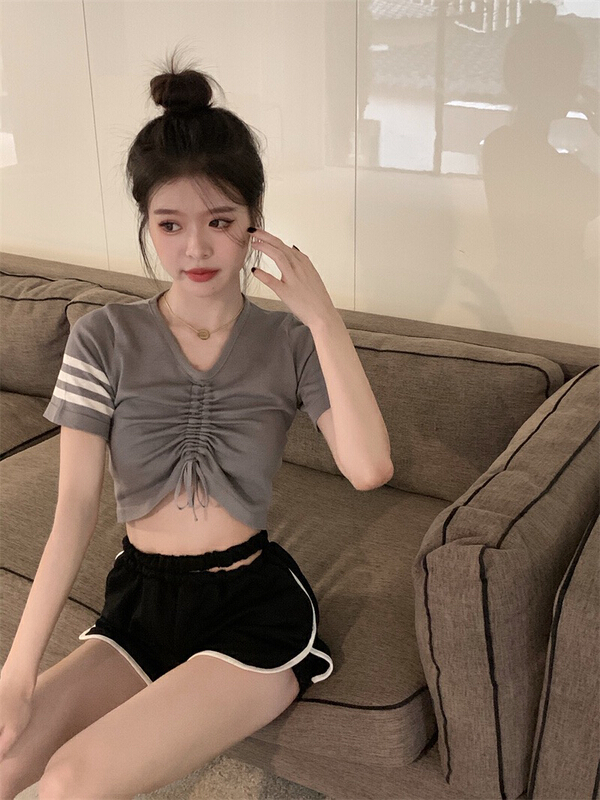 [f · P] Spice Girls College style drawstring short sweater 850051\hbx