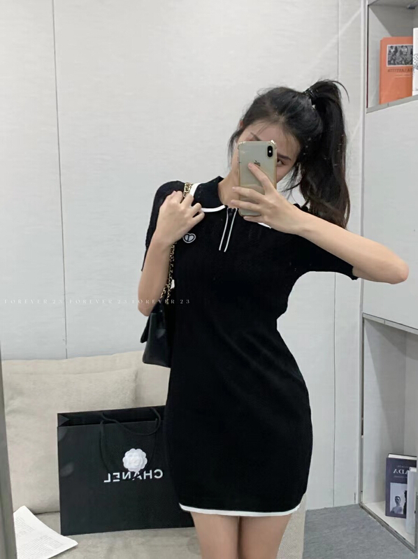 [forever23] Korean style Polo neck knitted dress a1101\hjy