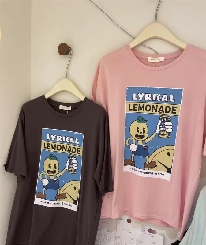 [we are young] casual personalized pattern loose short sleeve T-shirt 122\zxx