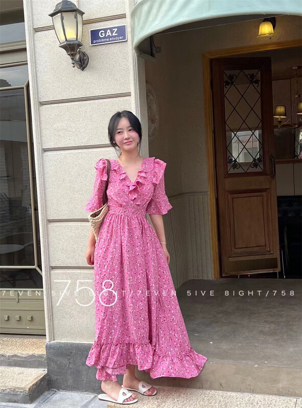 [7even5ive8eight] ruffled floral dress 2013\hjy