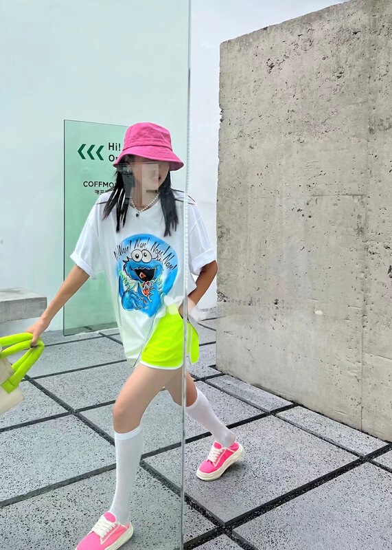 [Shanzhu] cartoon printed loose short sleeve T-shirt t289\xyy