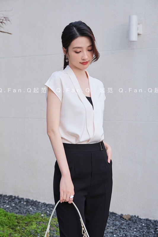 [style] simple solid color versatile shirt 80087\jhy