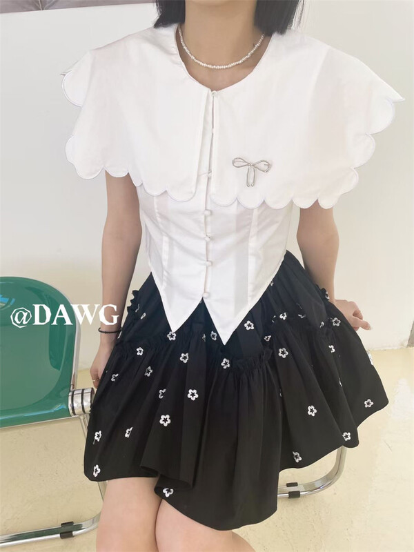 [dawg king] sleeveless breasted versatile shirt (with pin) d9525\wtt