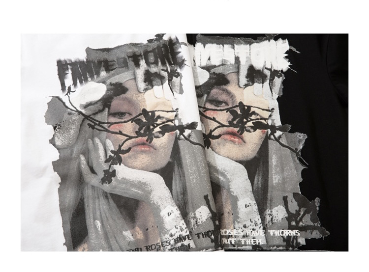 [Shanzhu] European and American high street leisure printed short sleeve T-shirt 300\xyy