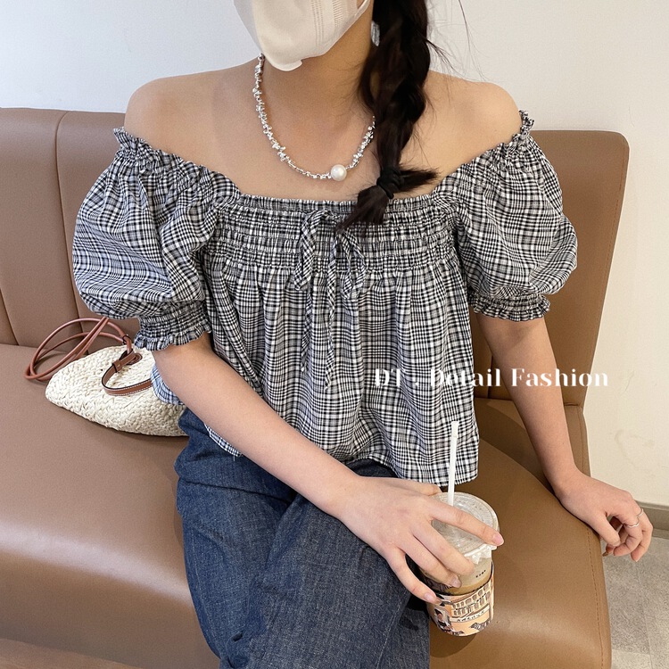[DT] simple check design versatile shirt q9953\lwy