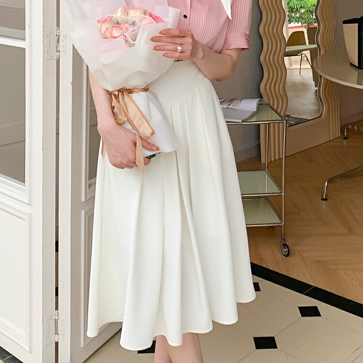 [Hanna inclusive] design feeling back elastic high waist slim skirt m3182\xj