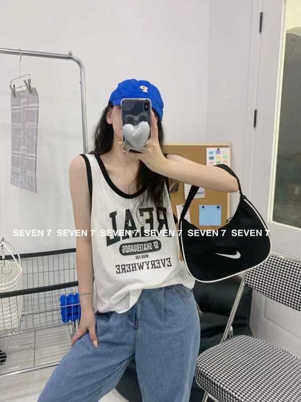 [seven 7] letter printed Pullover vest / sling 8262\wtt