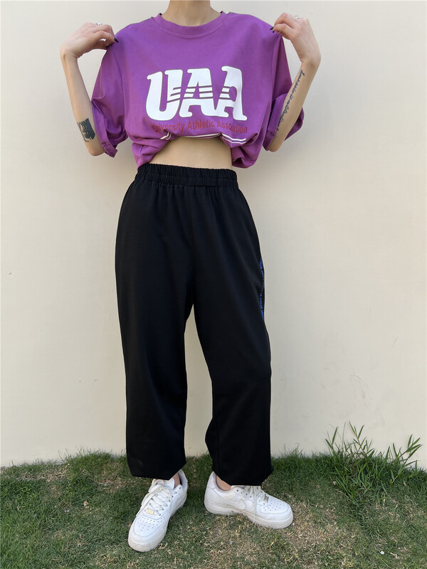【D+（AIT.)】 Fashionable and simple legged casual pants 20732\ozq
