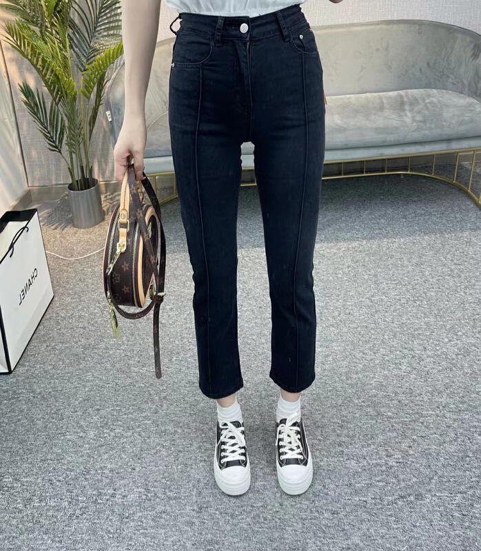 Original price 78.96! [okd] Korean version of high waist slim versatile straight jeans 52676\zxl