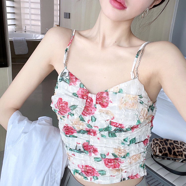 [x · h studio] delicate and rich flower vest 6191\ozq