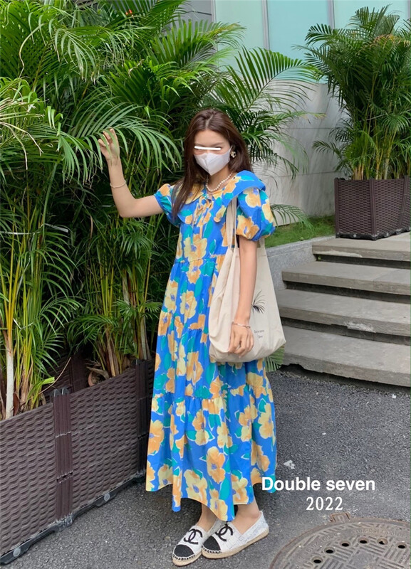 [doubleseven] Korean Ladies' printed loose dress 28860\zxx
